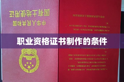 桐乡职业资格证书制作的条件