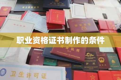 桐乡职业资格证书制作的条件