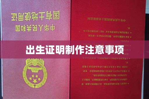 桐乡出生证明制作注意事项