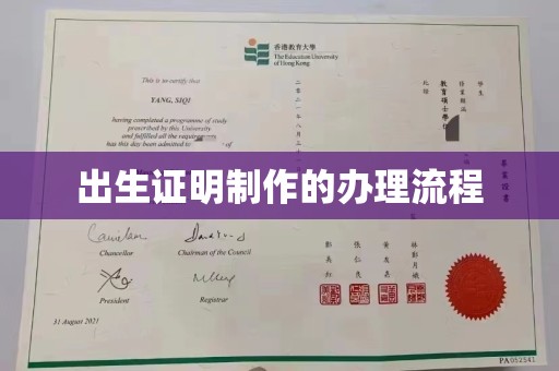桐乡出生证明制作的办理流程